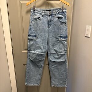 Youth Silver Jeans Co. Garrett Light Blue Cargo Jeans